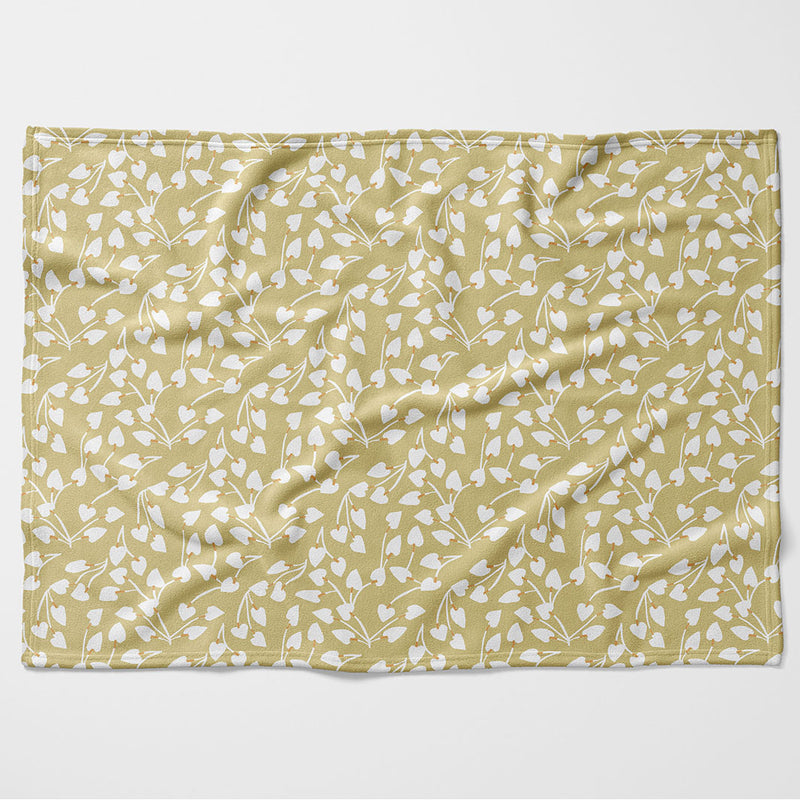 KIDS MEADOW LEAVES FLEECE BLANKET