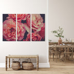 MDF 3PCE COLLAGE Coral Peonies