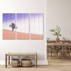 Tree silhouette orange