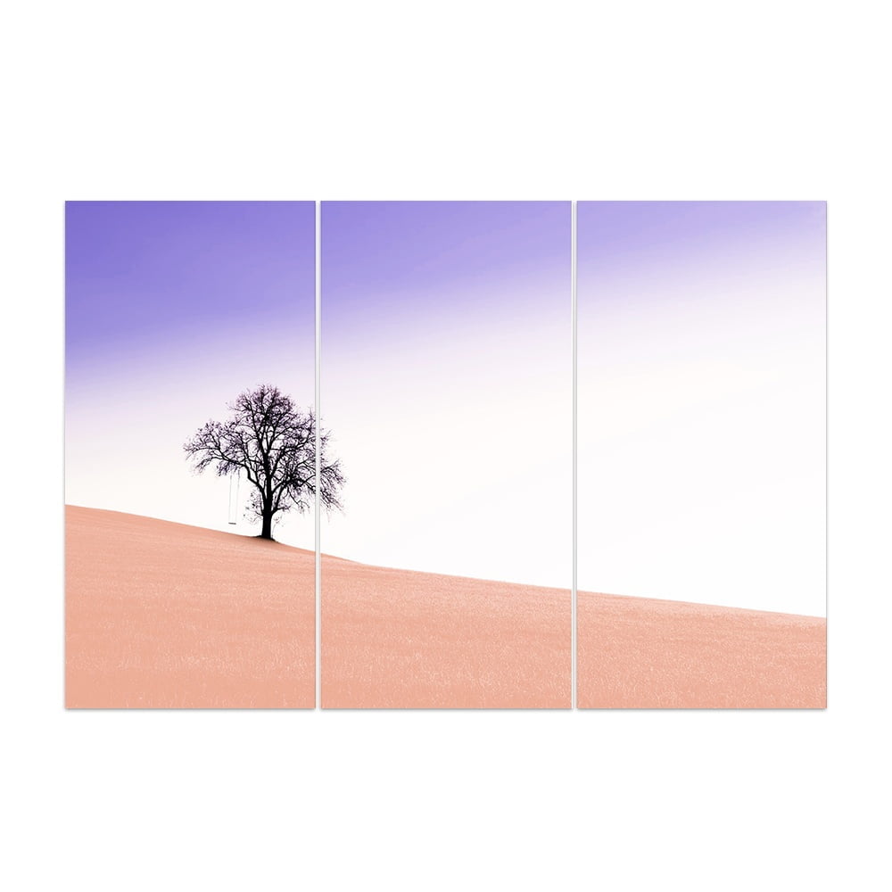 Tree silhouette orange