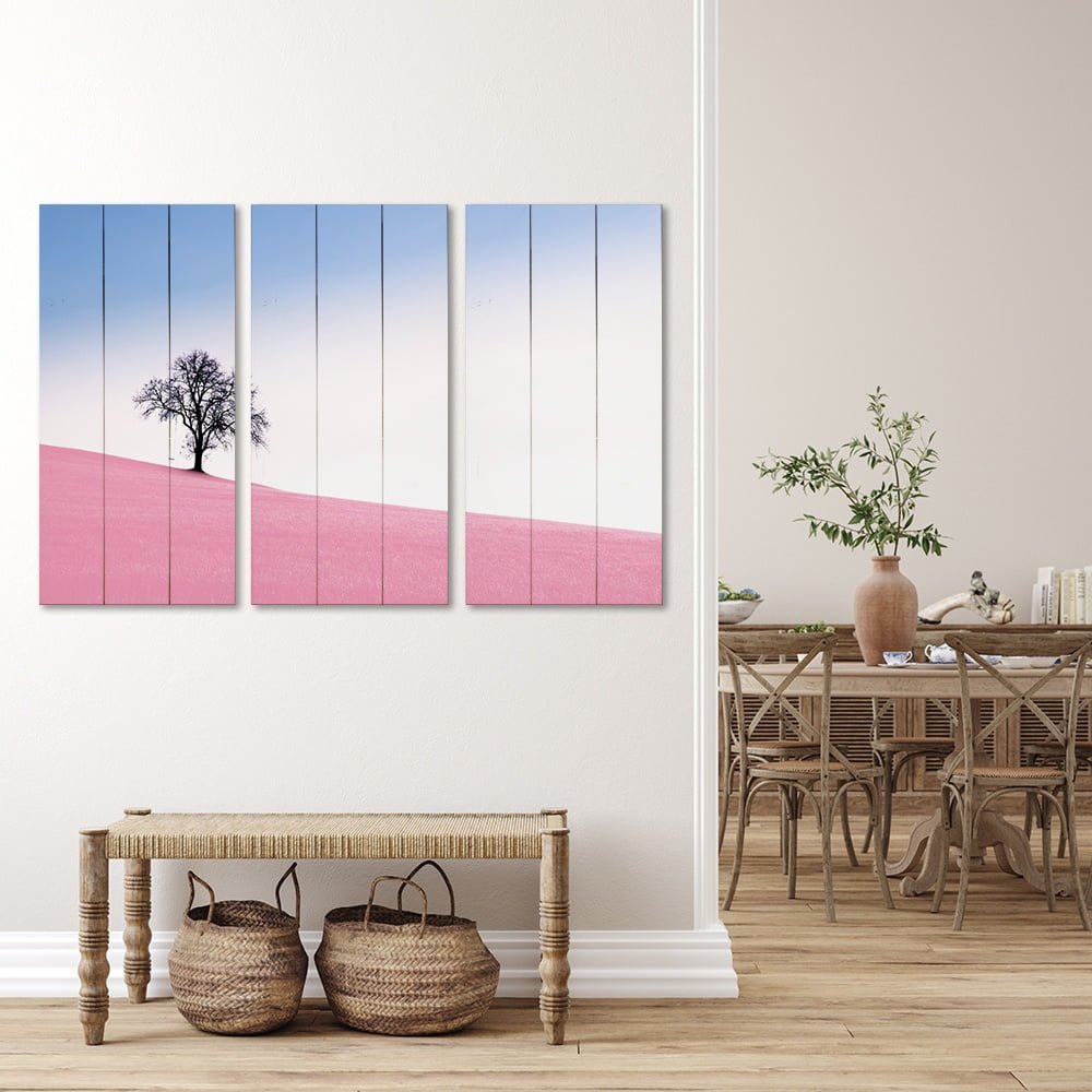 Tree silhouette pink