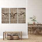MDF 3pce Collage Springbok Herd