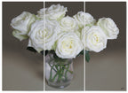 MDF 3pce Collage Vase with White Roses