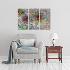 MDF 3pce Collage Succulents on  Bark