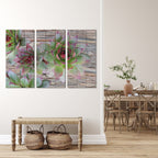 MDF 3pce Collage Succulents on  Bark