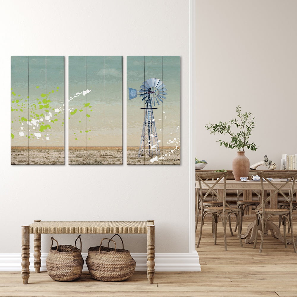 MDF 3pce Collage Karoo Windpomp Splash