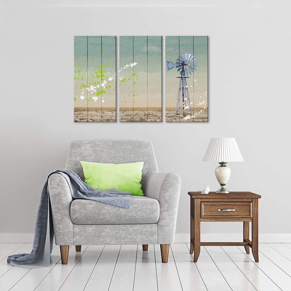 MDF 3pce Collage Karoo Windpomp Splash