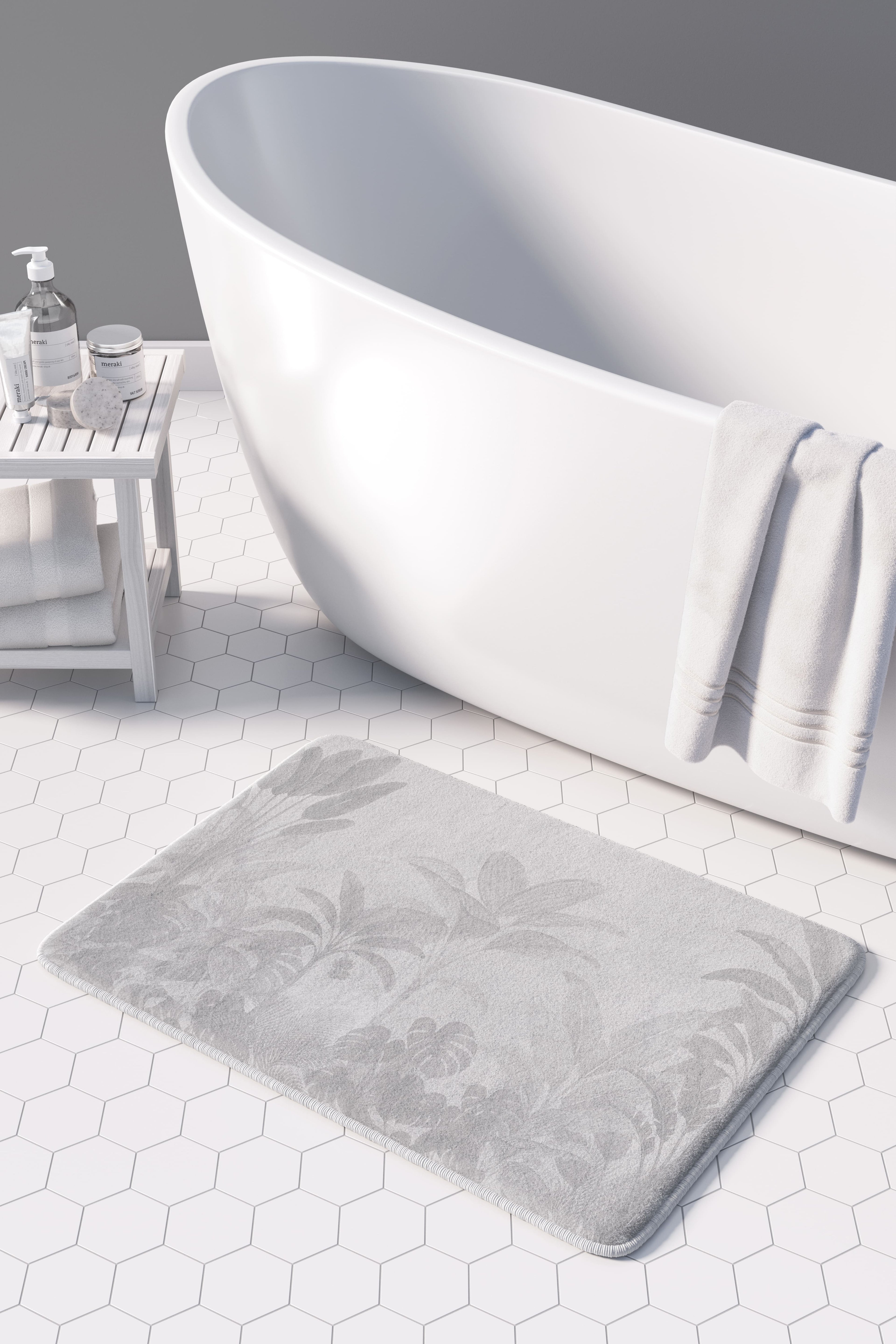 JUNGLE GRAY BATHMAT