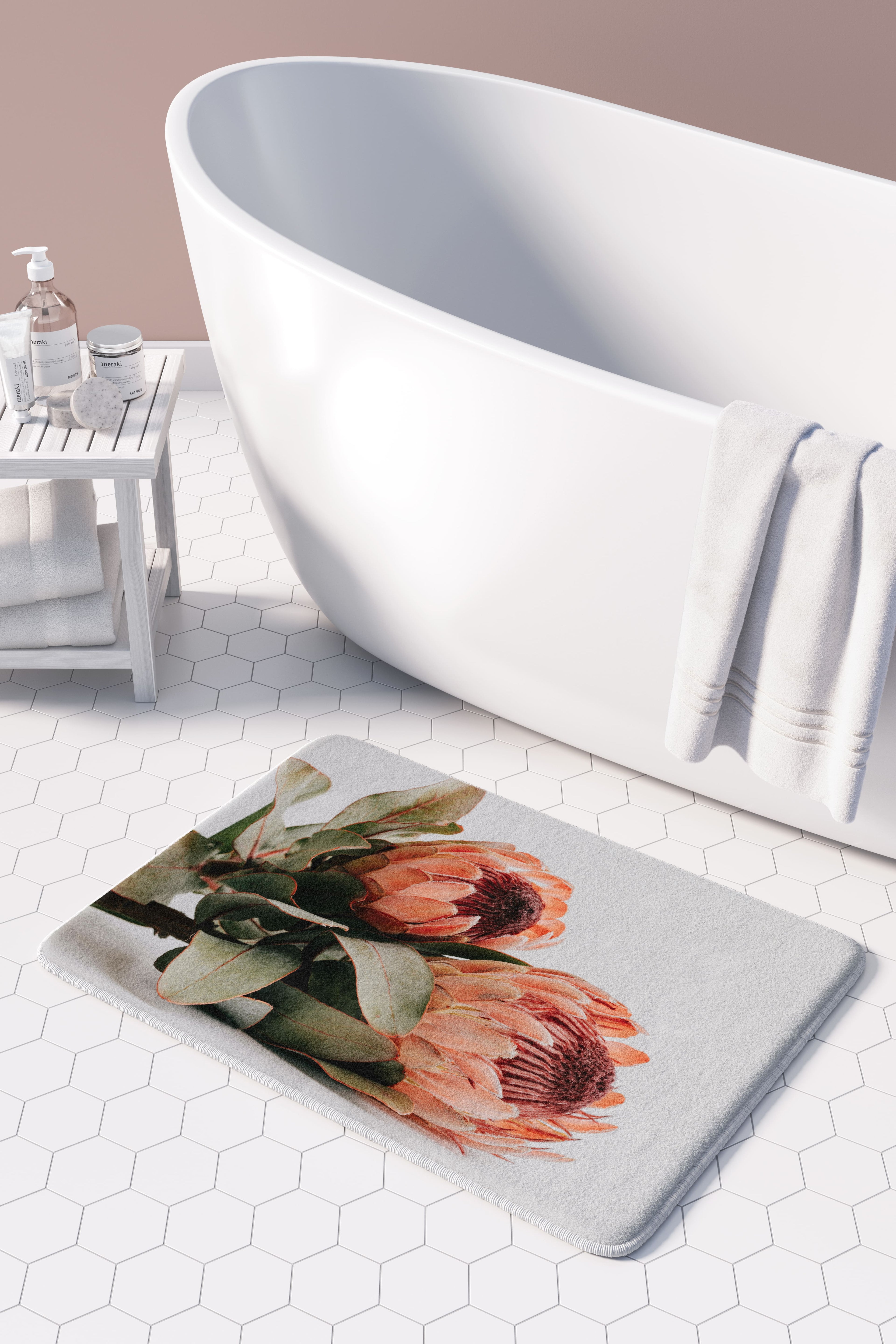 PROTEA BLUSH BATHMAT