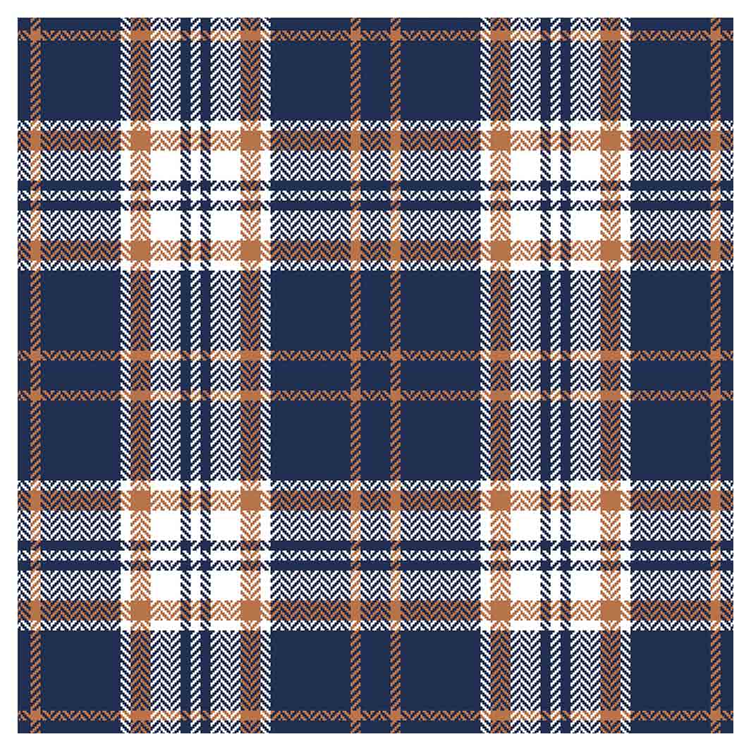 NAVY AND GOLD PLAID PATTERN NAPKIN