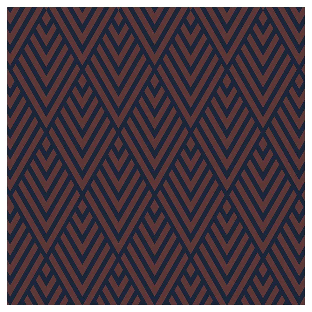 BROWN AND NAVY DIAMOND PATTERN NAPKIN
