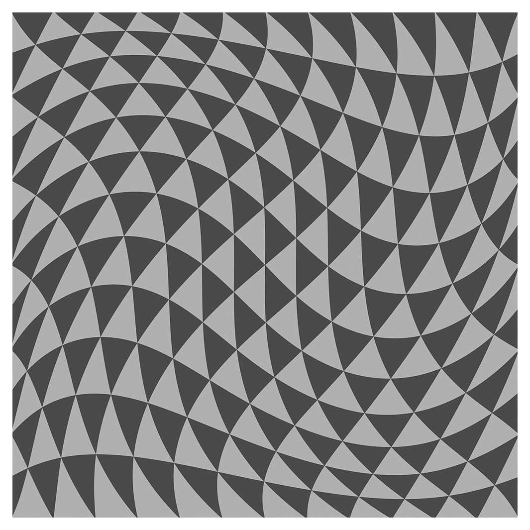 GEOMETRIC TRIANGLE GREY OPTICAL ILLUSION NAPKIN