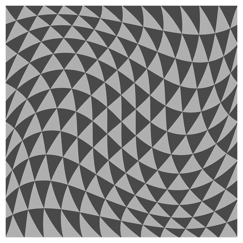 GEOMETRIC TRIANGLE GREY OPTICAL ILLUSION NAPKIN
