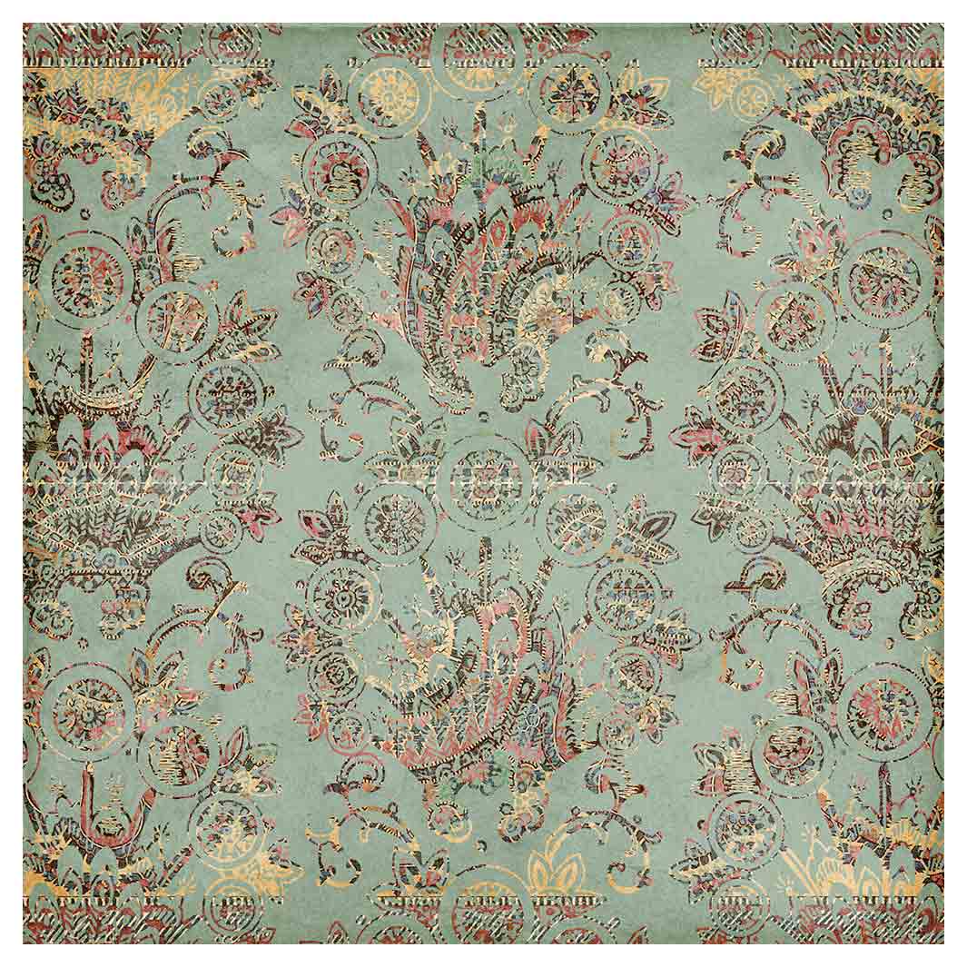 ANTIQUE PAISLEY LIGHT BLUE DESIGN NAPKIN