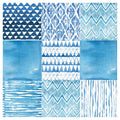PATTERN BLUE WATERCOLOUR TILE NAPKIN