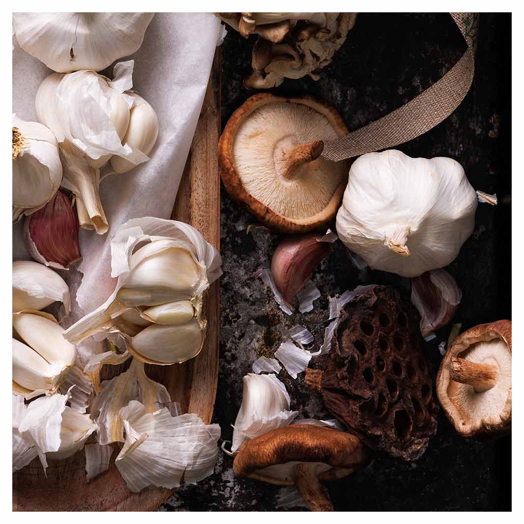 MUSHROOM AND GARLIC NAPKIN