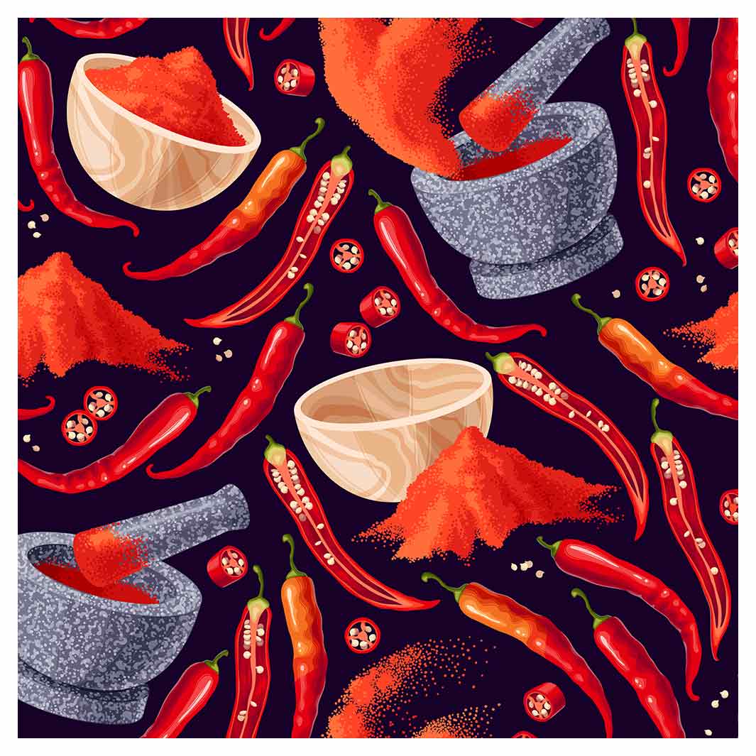 CHILLI SPICE PATTERN NAPKIN