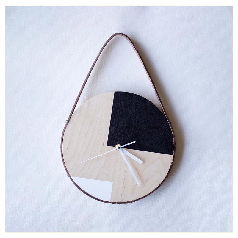 LIGHT AND DARK GEO SHAPES DESIGN NORDIC CLOCK