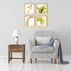 PINE BOXED CANVAS 4PCE COLLAGE LEAFY GREEN