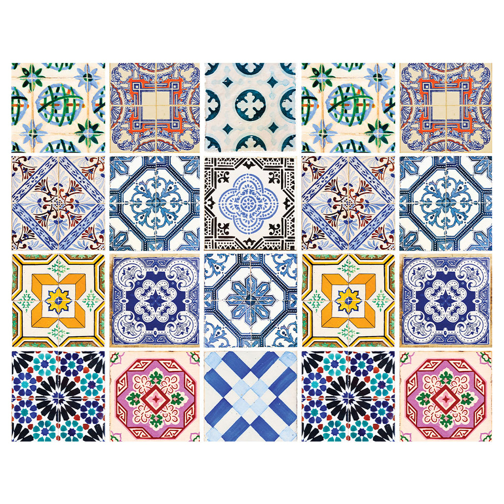 PATTERN BLUE COLOURFUL TILE PLACEMAT