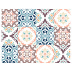PATTERN BLUE AND MAUVE TILE PLACEMAT