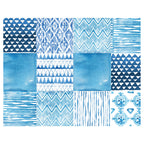 PATTERN BLUE WATERCOLOUR TILE PLACEMAT