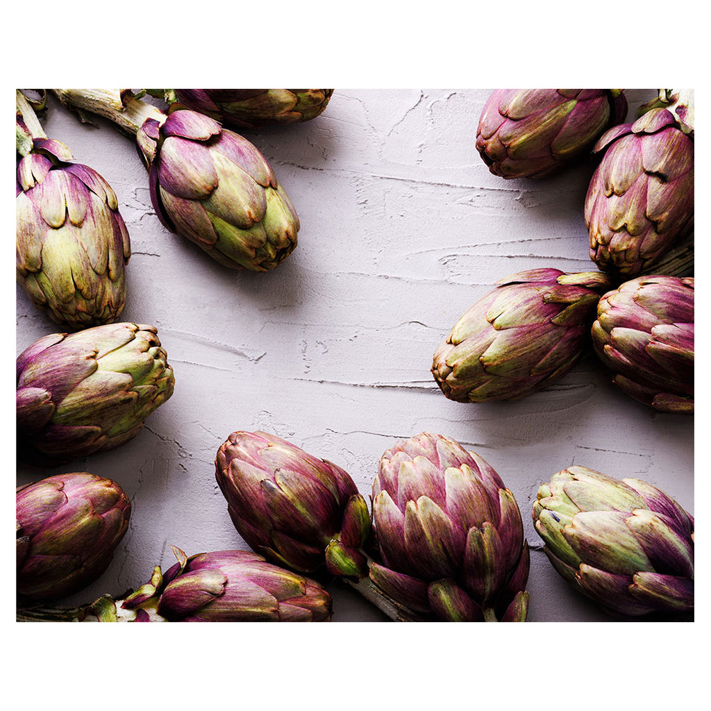 ARTICHOKE DARK PURPLE ON GREY PLACEMAT