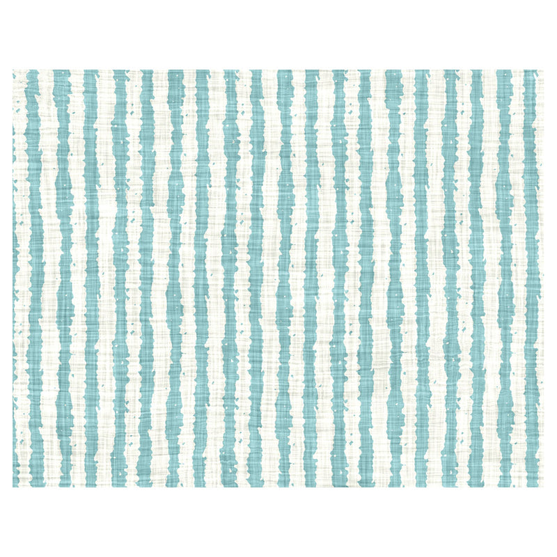 AQUA STRIPES ON WHITE PLACEMAT