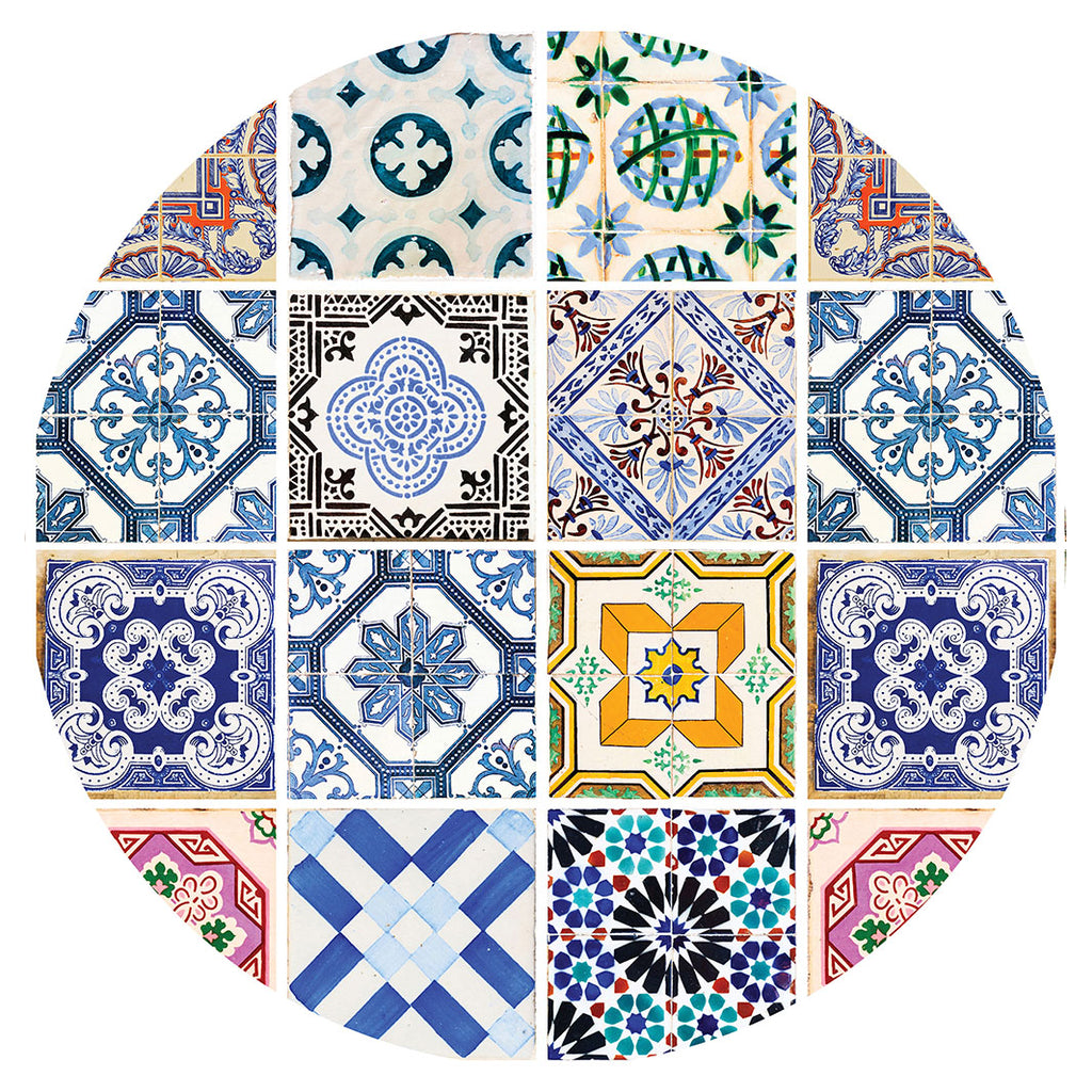 PATTERN BLUE COLOURFUL TILE PLACEMAT