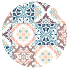 PATTERN BLUE AND MAUVE TILE PLACEMAT
