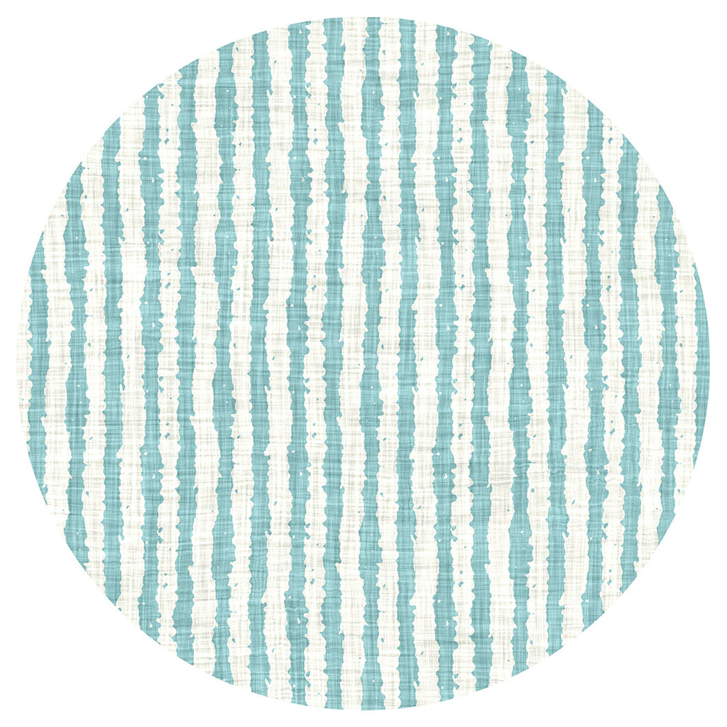 AQUA STRIPES ON WHITE PLACEMAT