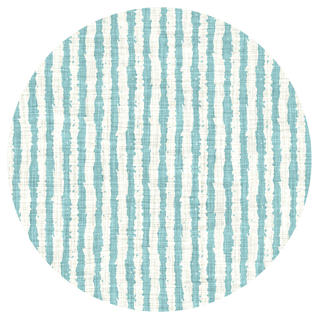 AQUA STRIPES ON WHITE PLACEMAT