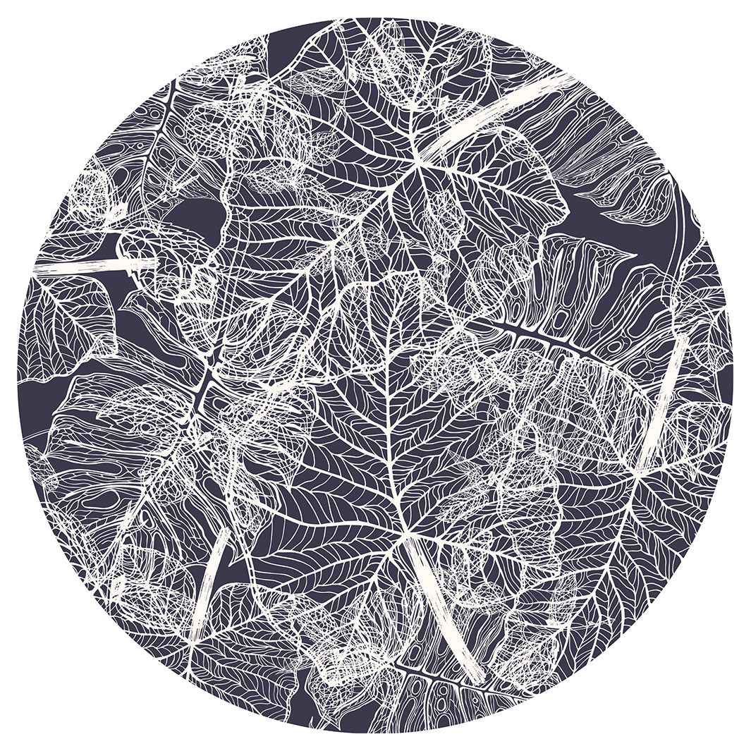 BLUE AND GREY LEAFY LAYERS PLACEMAT