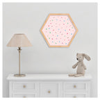 KIDS PINK DONUT SPRINKLES HEXAGON WALL ART