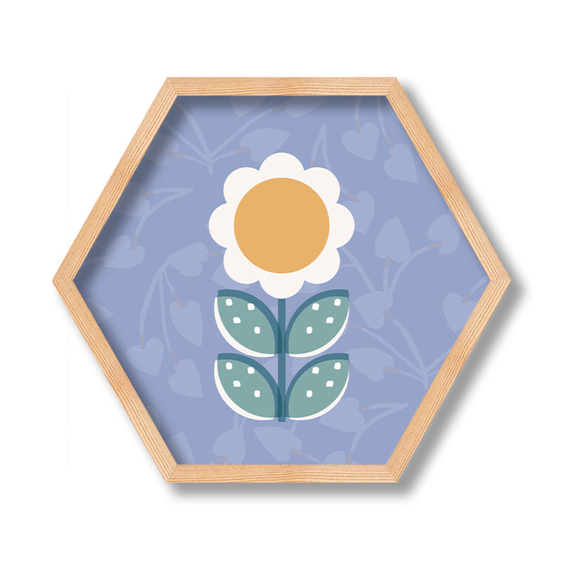 KIDS MEADOW FLOWER HEXAGON WALL ART