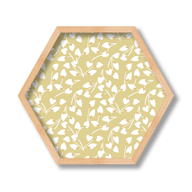KIDS MEADOW LEAVES HEXAGON WALL ART