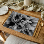 FLORAL BLACK AND WHITE PEONY PLACEMAT