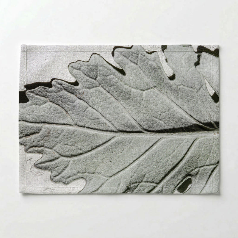 LEAVES GREY MONOCHROME LEAF PLACEMAT