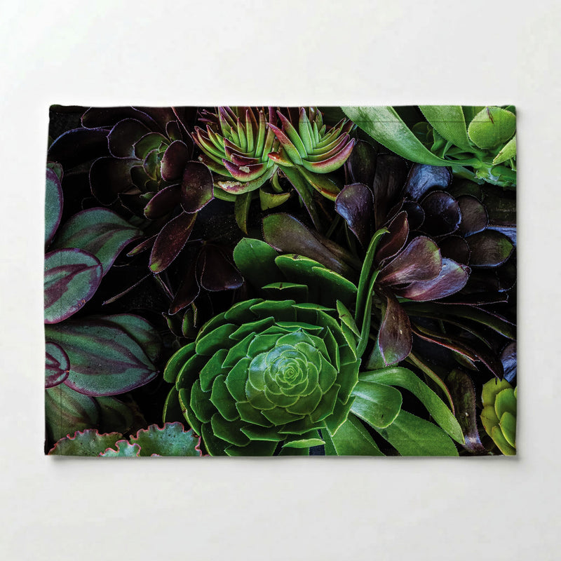NATURAL GREEN AND PURPLE ALOE GARDEN  PLACEMAT