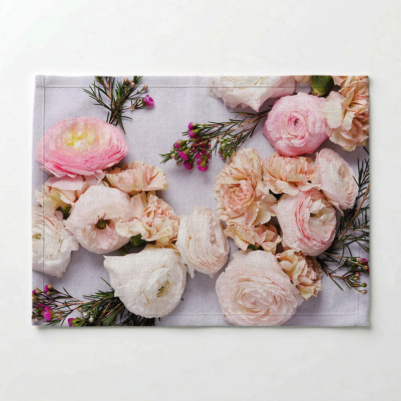 ROSE, PEONY, AND WAX FLOWER SPREAD PLACEMAT