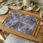 BLUE AND GREY LEAFY LAYERS PLACEMAT