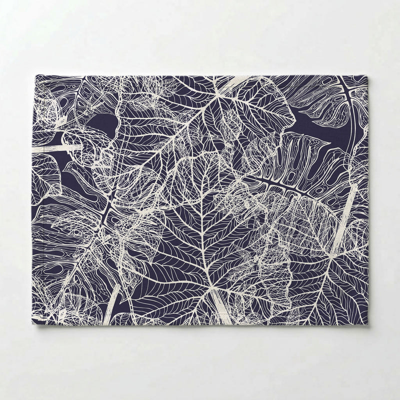 TROPICAL LINE ART ON NAVY PLACEMAT
