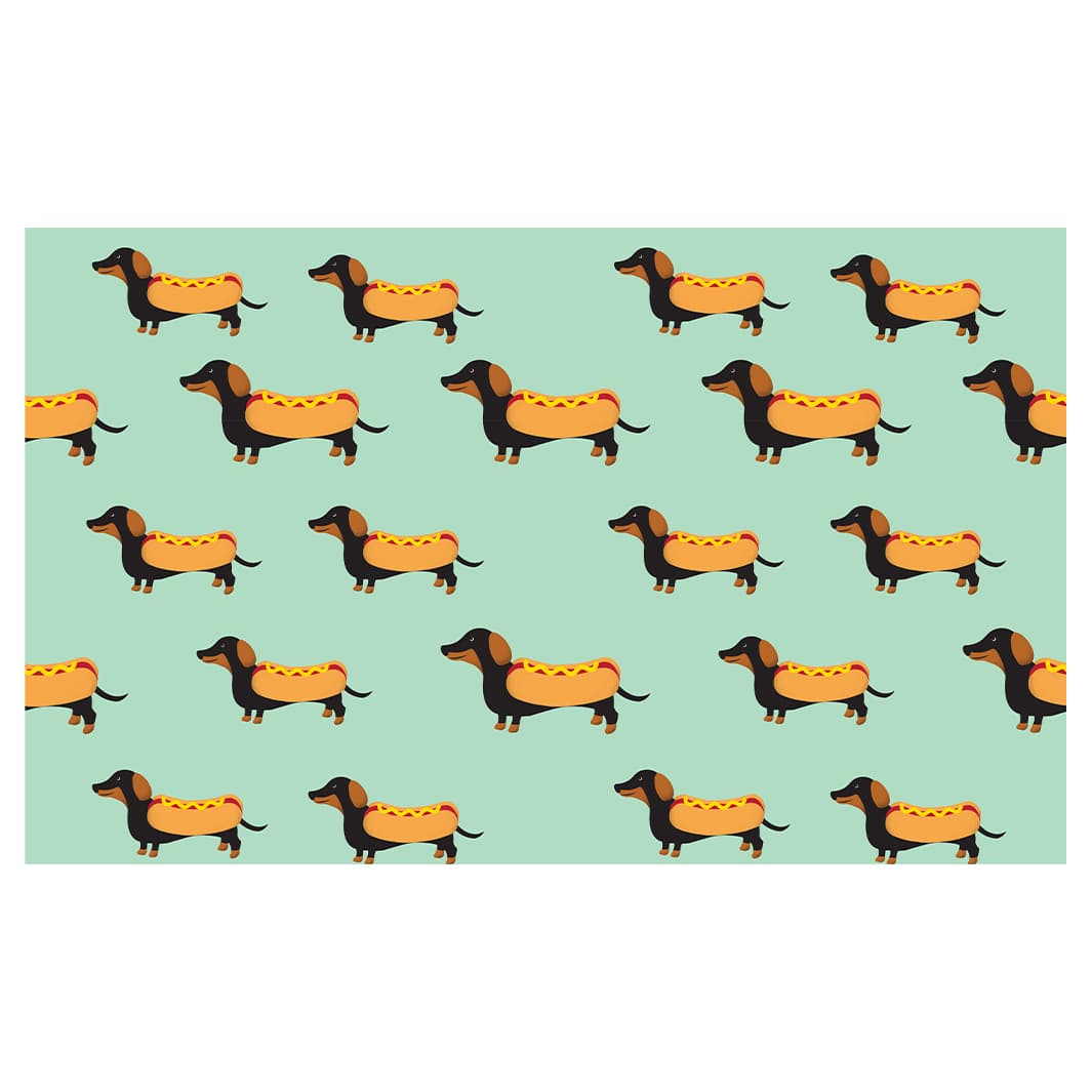 MICROFIBER PET TOWEL DACHSHUND HOTDOG