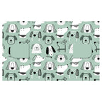 MICROFIBER PET TOWEL GREEN DOGS