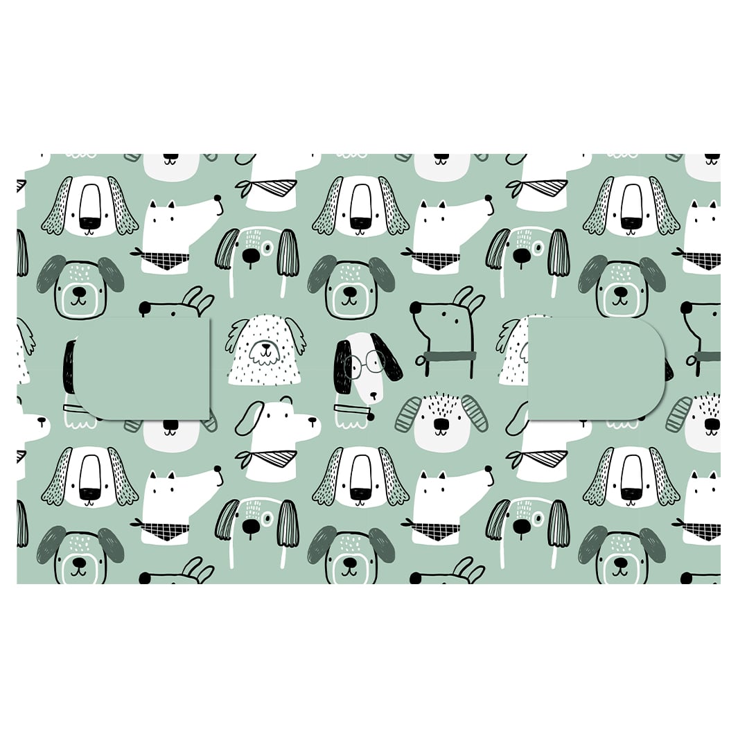 MICROFIBER PET TOWEL GREEN DOGS