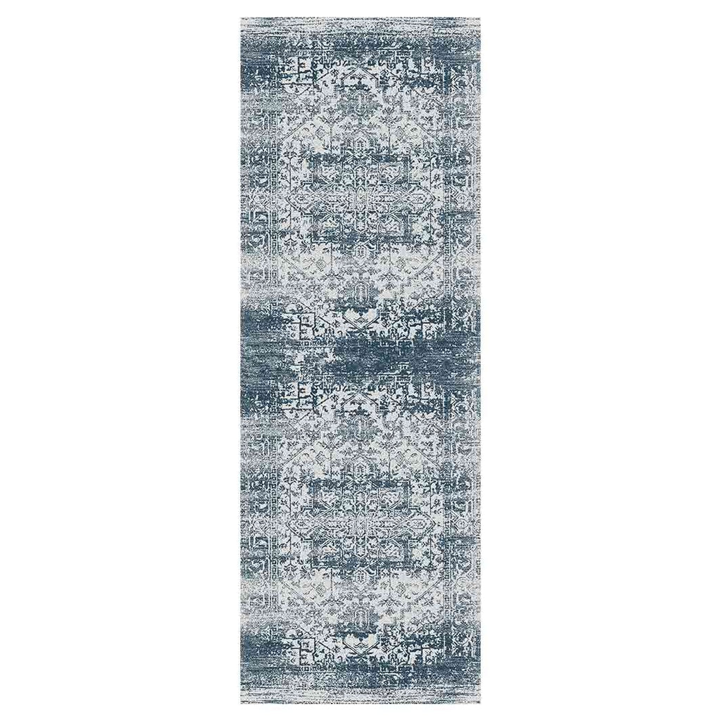 CLASSIC BLUE AGED DISTRESSED RUNNER RUG