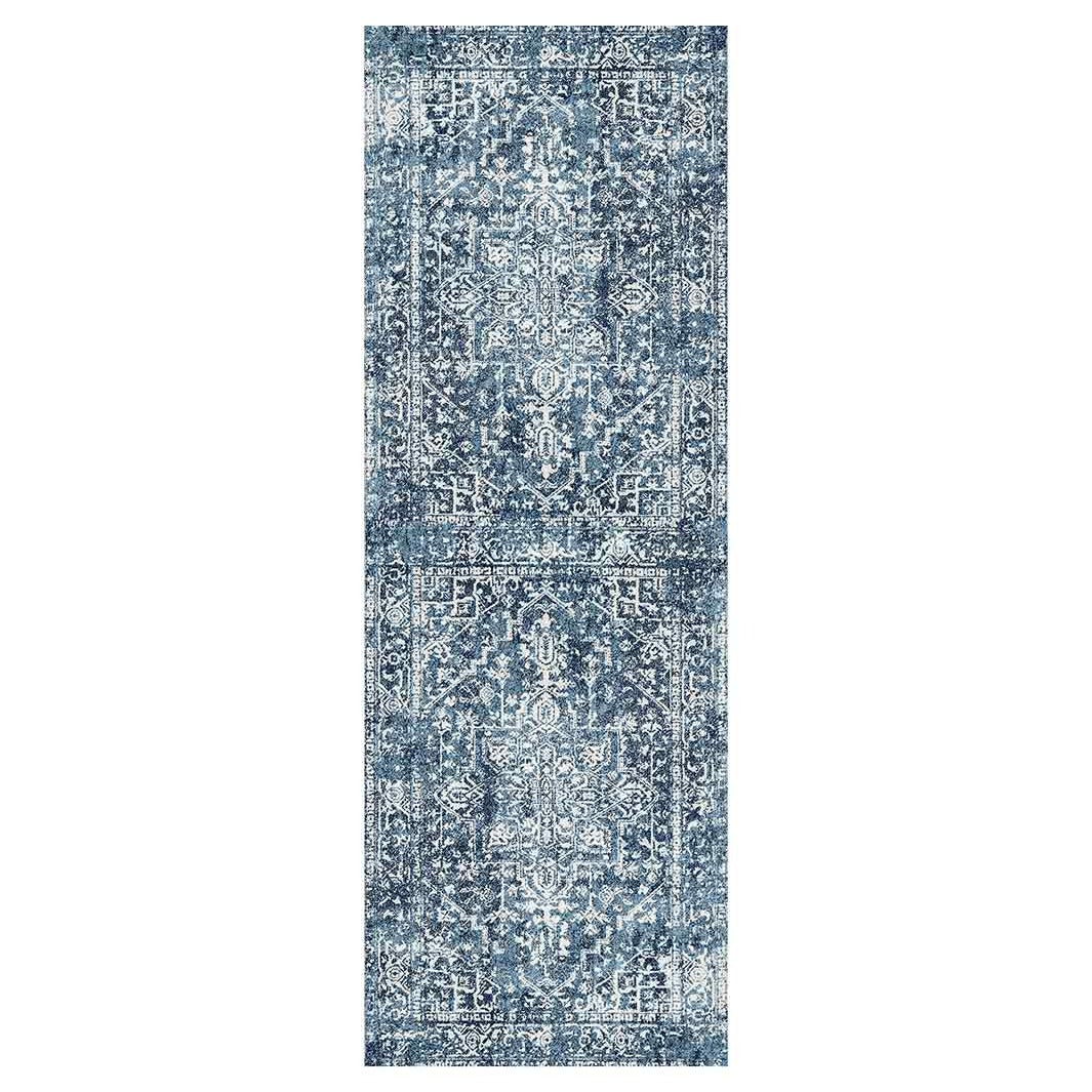 CLASSIC BLUE VINTAGE ORIENTAL RUNNER RUG
