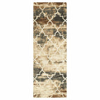 CLASSIC BROWN SMUDGED PATTERN RUNNER RUG