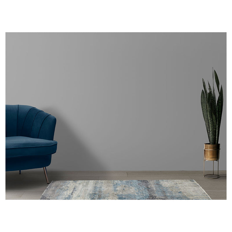 CLASSIC BLUE DIAMOND SHAPES RUNNER RUG
