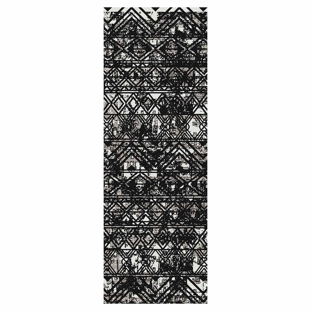CLASSIC GREY AFRICAN TRIBAL PATTERN RUNNER RUG